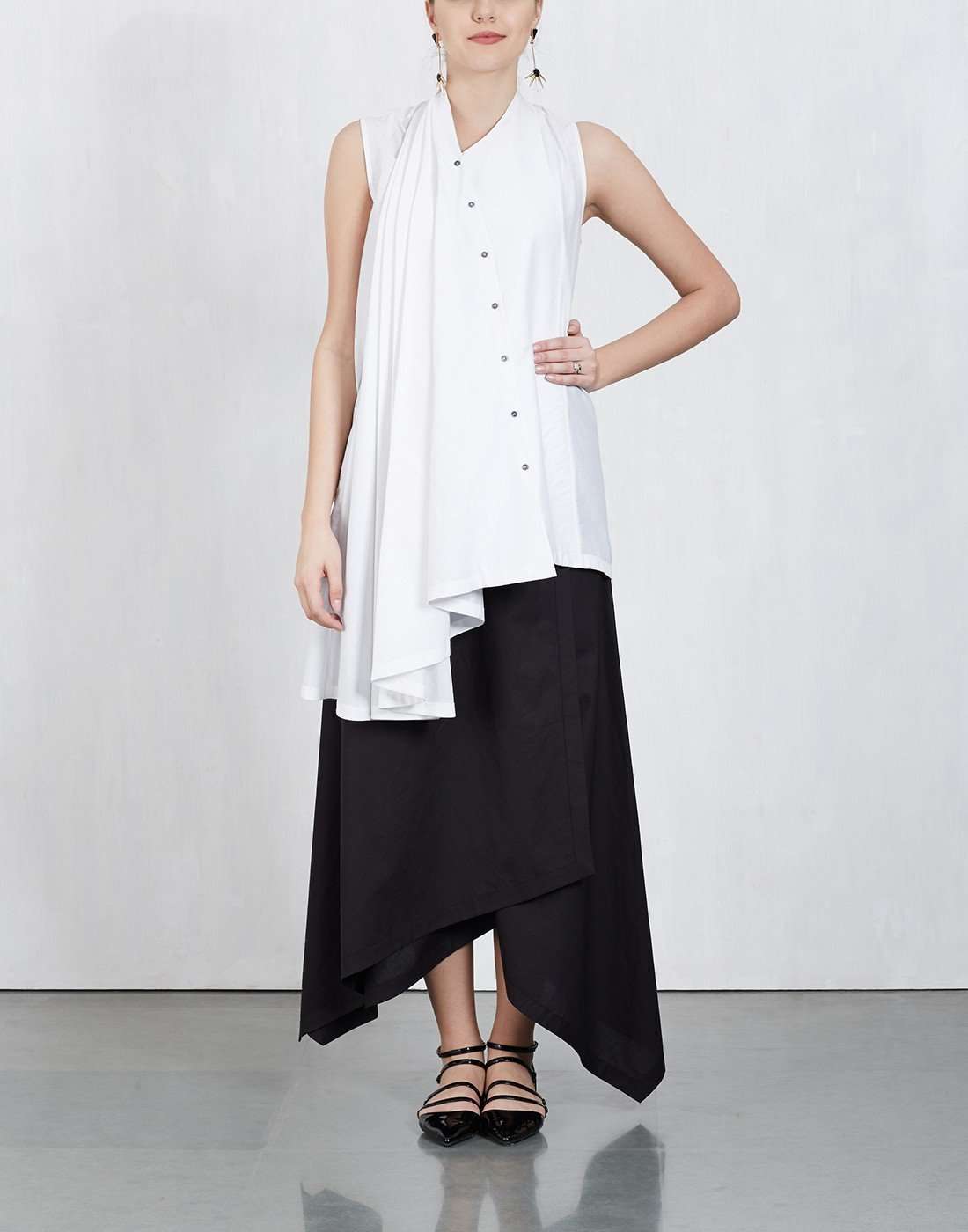 White Drape Top